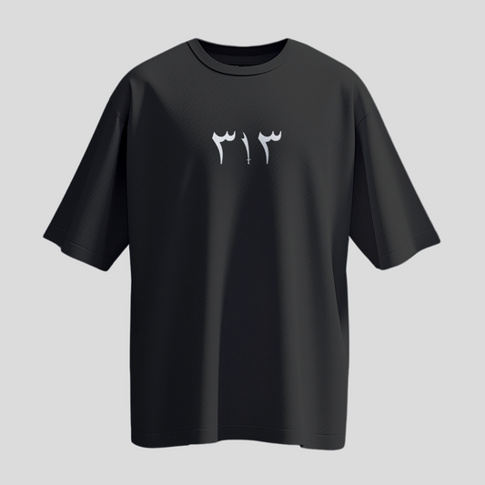 313 Embroidered Oversized T-Shirt